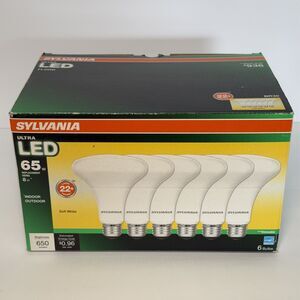 Sylvania Ultra LED BR30 Flood Light Bulbs 9W (65W EQ) -Dimmable-Soft White -6Pk